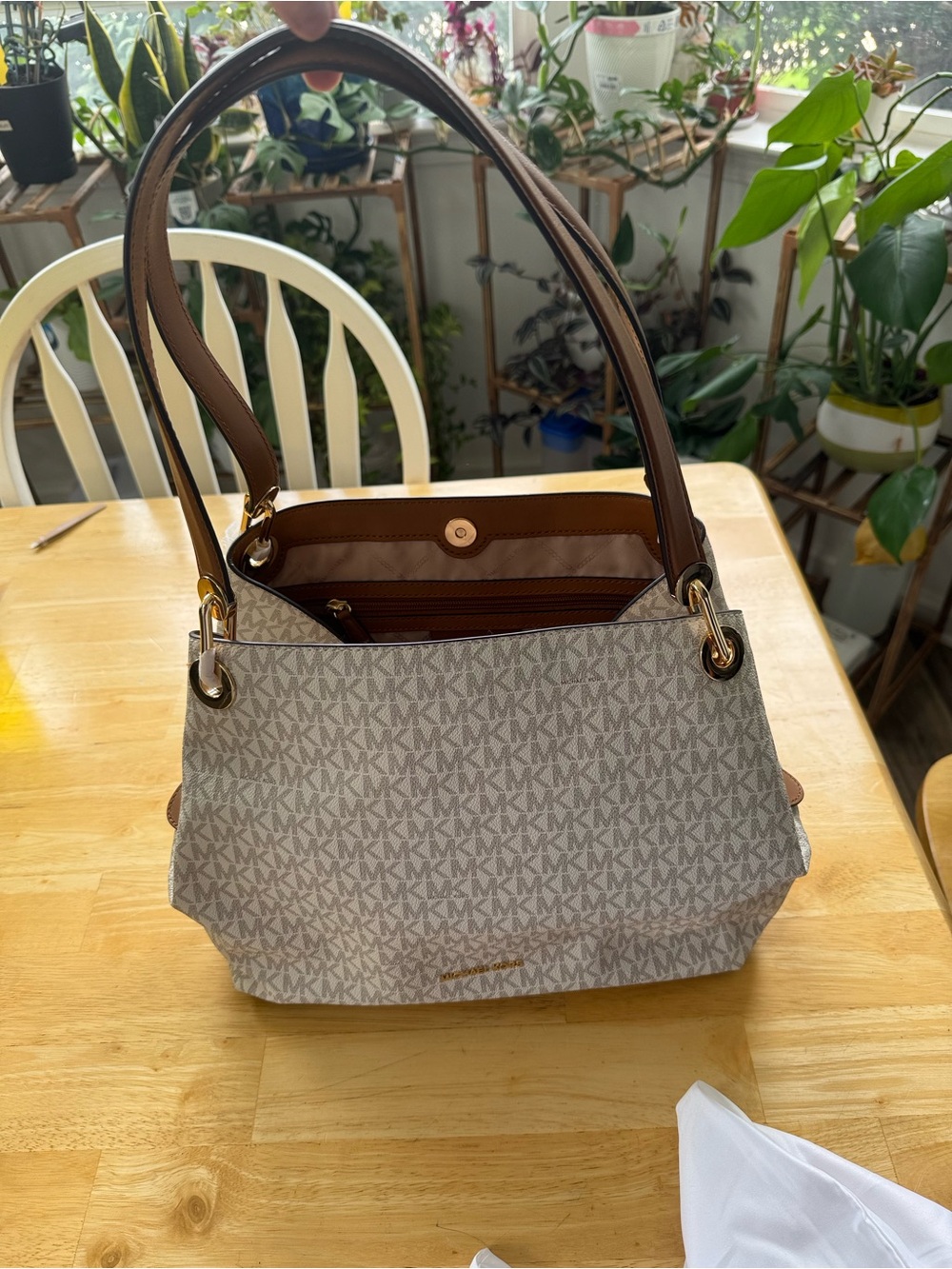 Michael Kors Kensington Large Logo Shoulder Tote